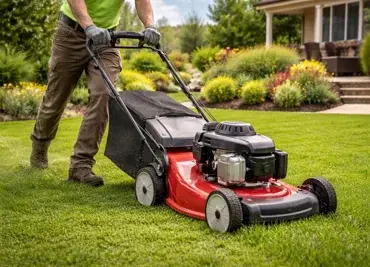 Lawn maintenance and mowing service by landscapers Georgetown TX for residential landscaping